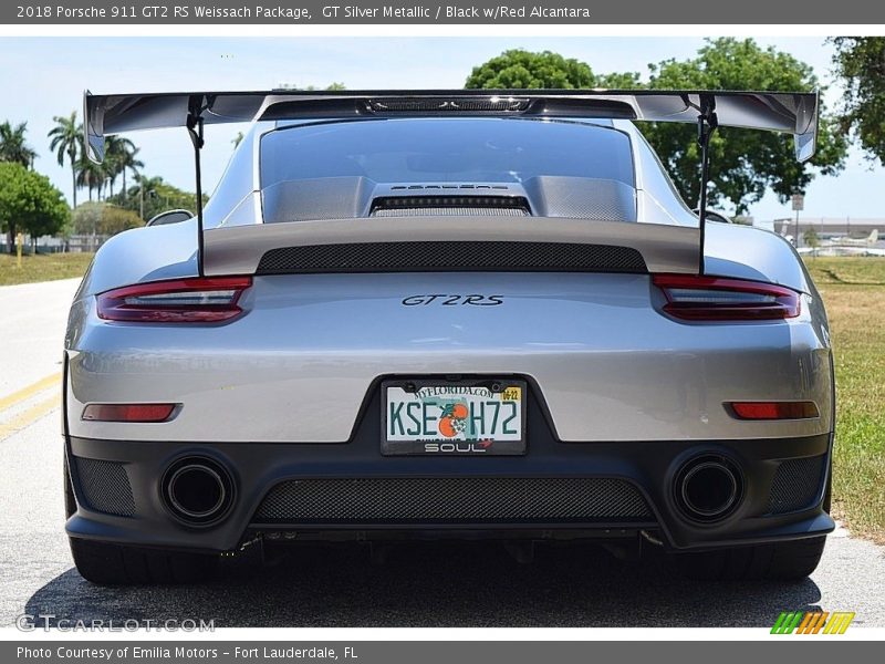 GT Silver Metallic / Black w/Red Alcantara 2018 Porsche 911 GT2 RS Weissach Package