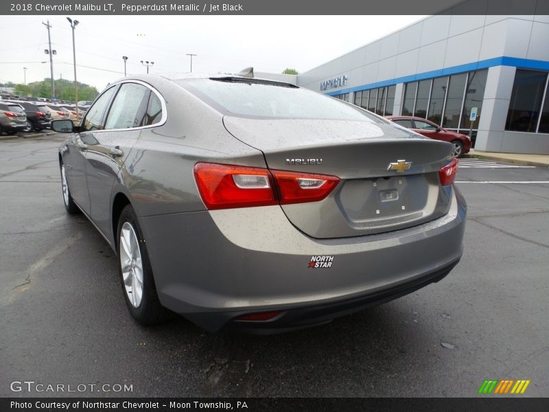 Pepperdust Metallic / Jet Black 2018 Chevrolet Malibu LT
