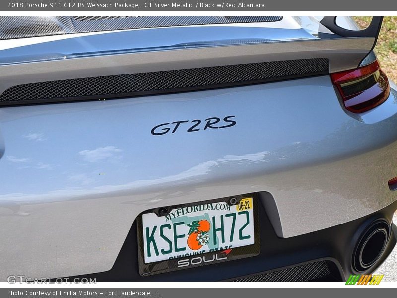 GT Silver Metallic / Black w/Red Alcantara 2018 Porsche 911 GT2 RS Weissach Package