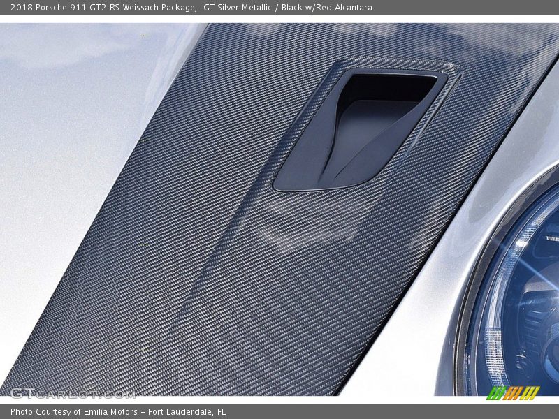 GT Silver Metallic / Black w/Red Alcantara 2018 Porsche 911 GT2 RS Weissach Package