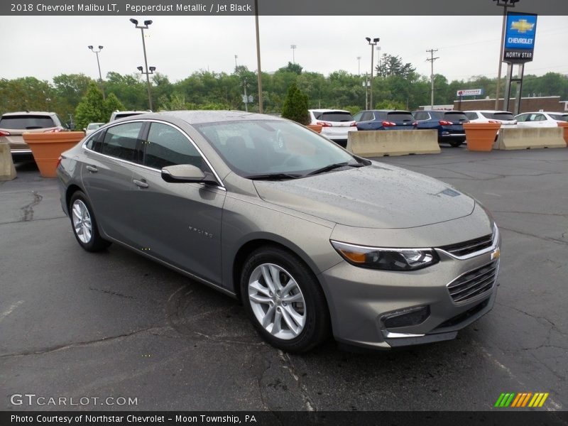 Pepperdust Metallic / Jet Black 2018 Chevrolet Malibu LT