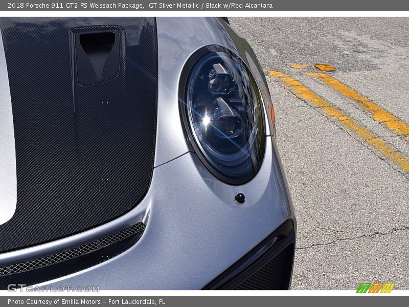 GT Silver Metallic / Black w/Red Alcantara 2018 Porsche 911 GT2 RS Weissach Package