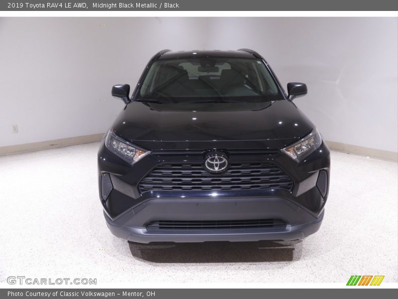 Midnight Black Metallic / Black 2019 Toyota RAV4 LE AWD