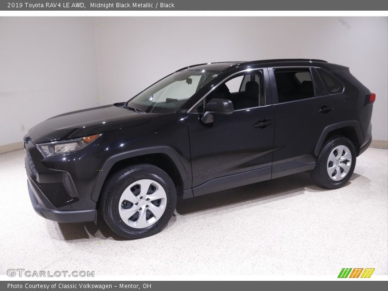 Midnight Black Metallic / Black 2019 Toyota RAV4 LE AWD