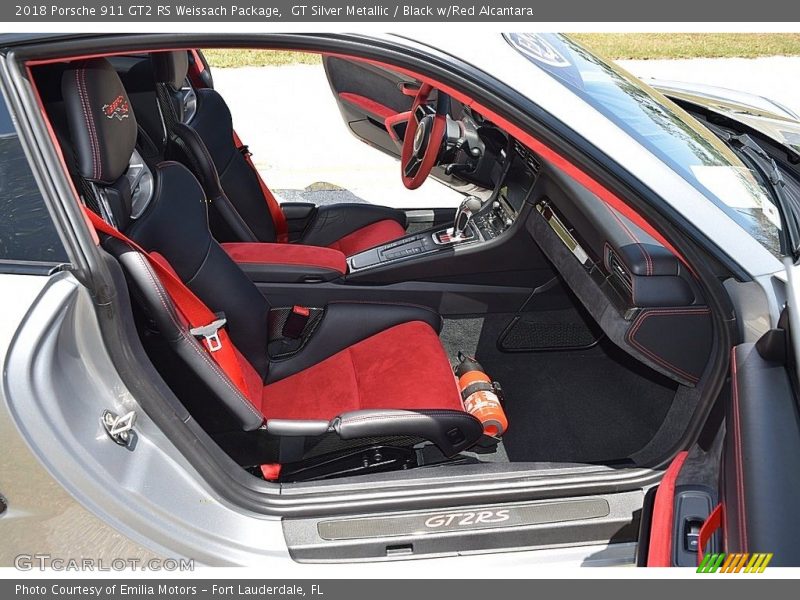 GT Silver Metallic / Black w/Red Alcantara 2018 Porsche 911 GT2 RS Weissach Package