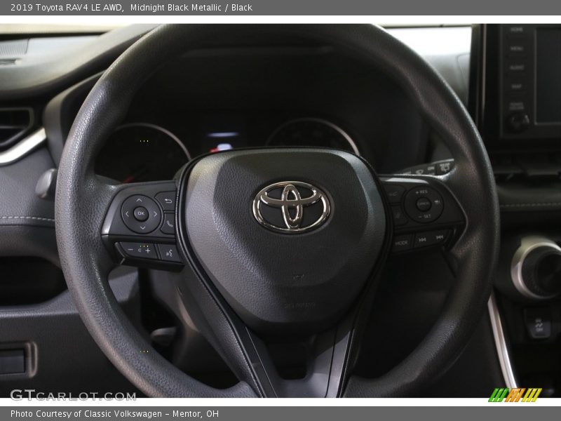 Midnight Black Metallic / Black 2019 Toyota RAV4 LE AWD