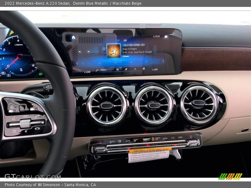 Denim Blue Metallic / Macchiato Beige 2022 Mercedes-Benz A 220 Sedan