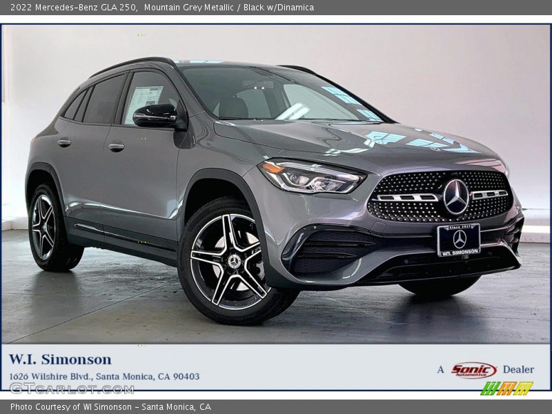 Mountain Grey Metallic / Black w/Dinamica 2022 Mercedes-Benz GLA 250