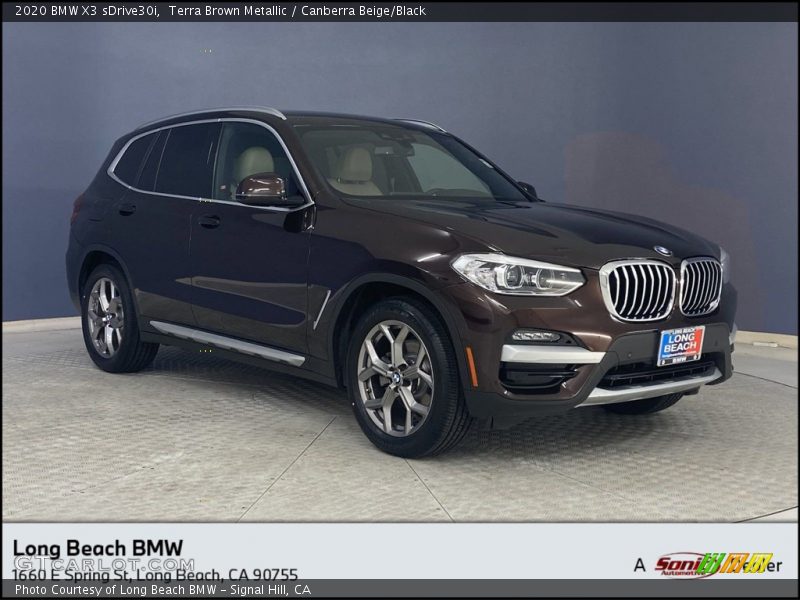 Terra Brown Metallic / Canberra Beige/Black 2020 BMW X3 sDrive30i