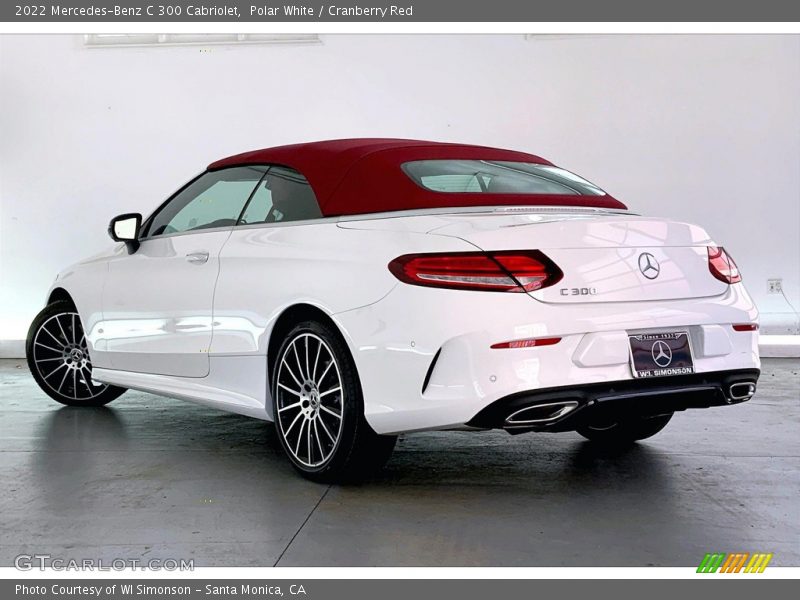 Polar White / Cranberry Red 2022 Mercedes-Benz C 300 Cabriolet