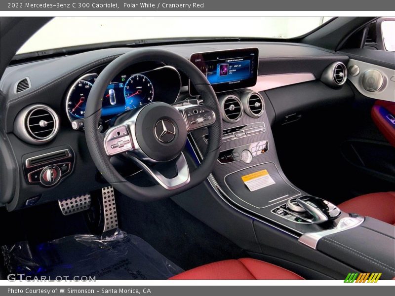 Polar White / Cranberry Red 2022 Mercedes-Benz C 300 Cabriolet