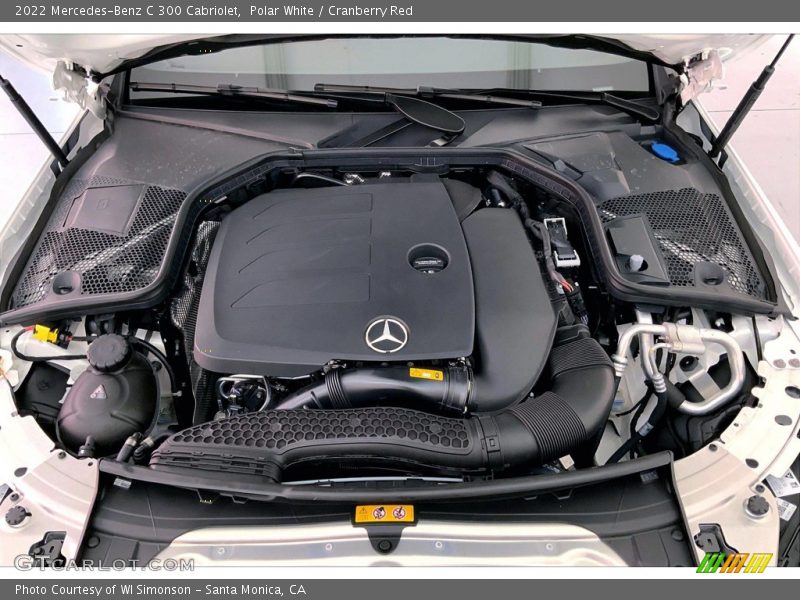 Polar White / Cranberry Red 2022 Mercedes-Benz C 300 Cabriolet