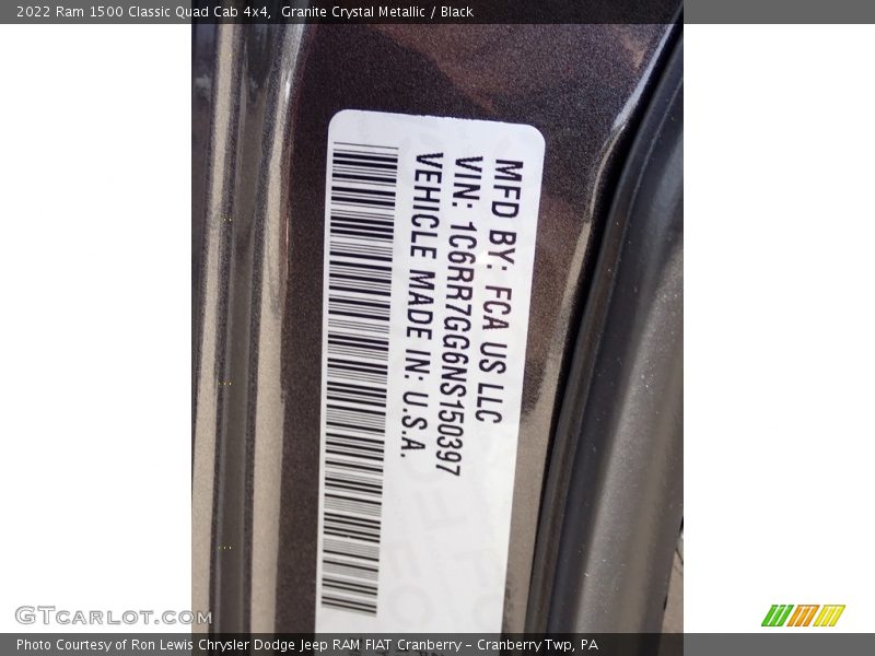 Granite Crystal Metallic / Black 2022 Ram 1500 Classic Quad Cab 4x4