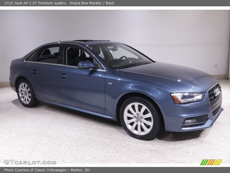 Utopia Blue Metallic / Black 2015 Audi A4 2.0T Premium quattro