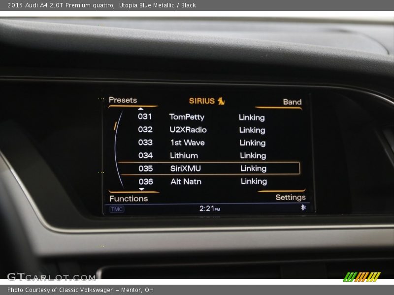 Utopia Blue Metallic / Black 2015 Audi A4 2.0T Premium quattro