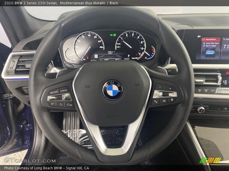 Mediterranean Blue Metallic / Black 2020 BMW 3 Series 330i Sedan