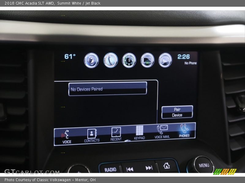 Summit White / Jet Black 2018 GMC Acadia SLT AWD