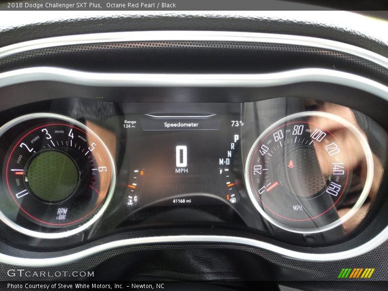 Octane Red Pearl / Black 2018 Dodge Challenger SXT Plus