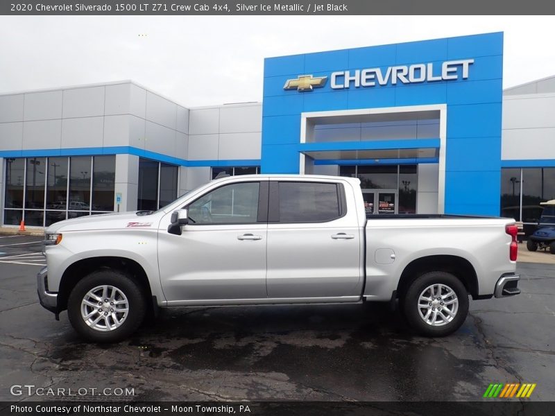 Silver Ice Metallic / Jet Black 2020 Chevrolet Silverado 1500 LT Z71 Crew Cab 4x4