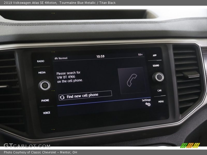 Tourmaline Blue Metallic / Titan Black 2019 Volkswagen Atlas SE 4Motion