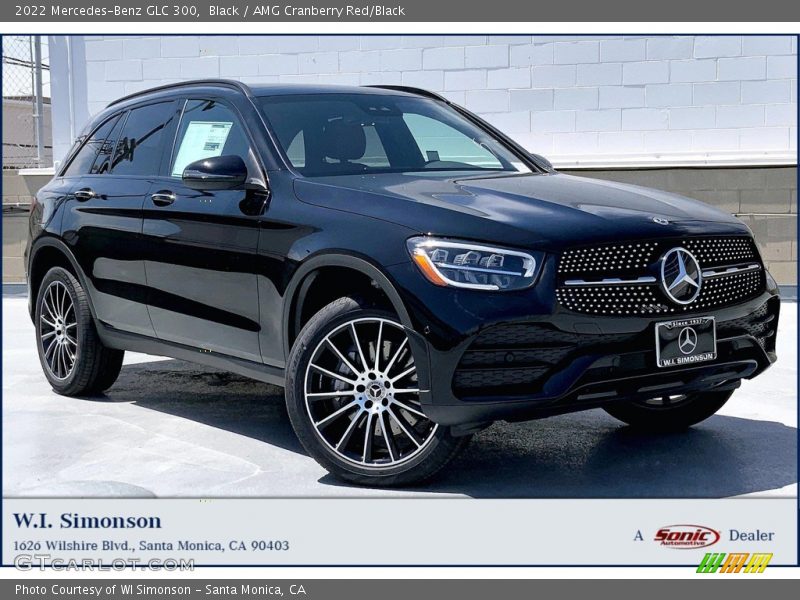 Black / AMG Cranberry Red/Black 2022 Mercedes-Benz GLC 300