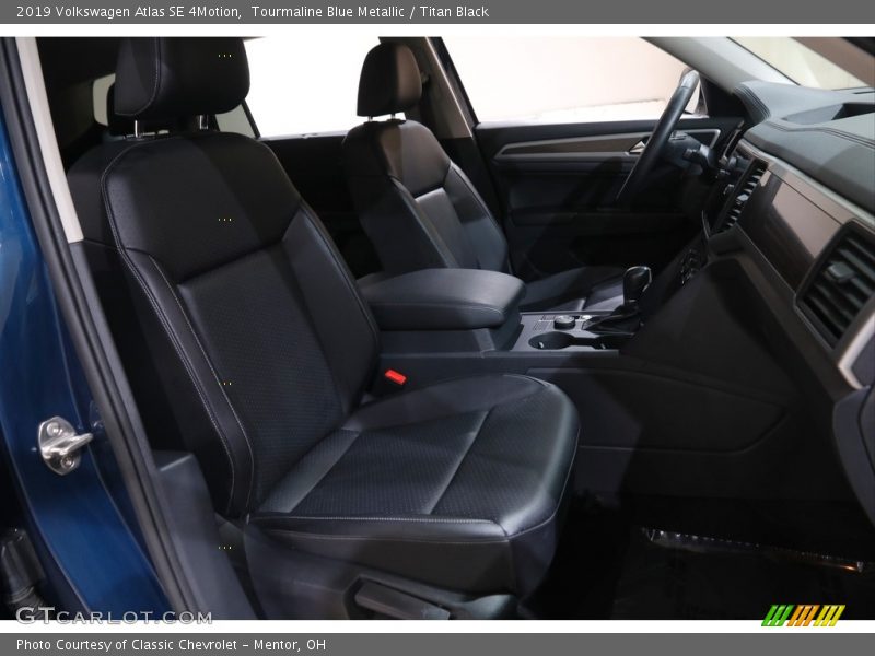 Tourmaline Blue Metallic / Titan Black 2019 Volkswagen Atlas SE 4Motion