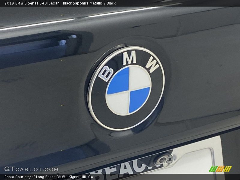 Black Sapphire Metallic / Black 2019 BMW 5 Series 540i Sedan