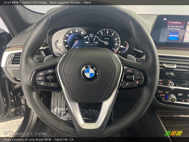 Black Sapphire Metallic / Black 2019 BMW 5 Series 540i Sedan