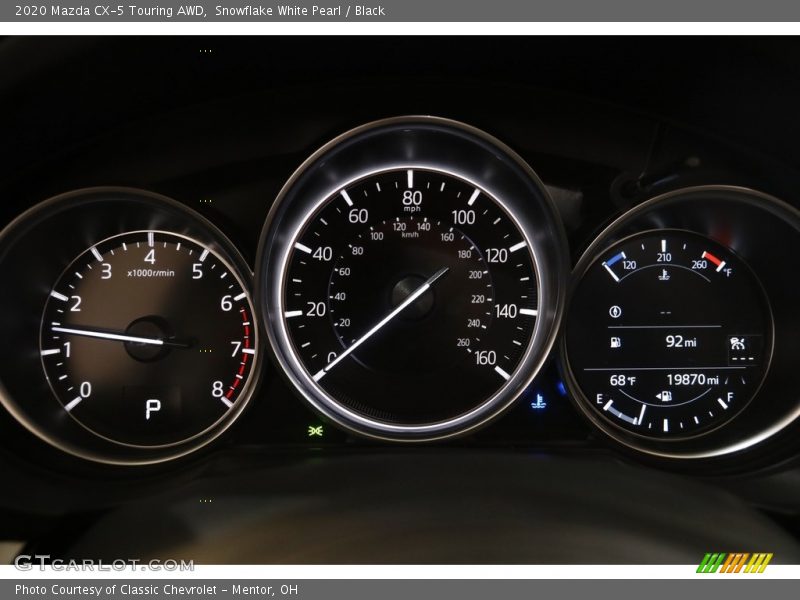 Snowflake White Pearl / Black 2020 Mazda CX-5 Touring AWD