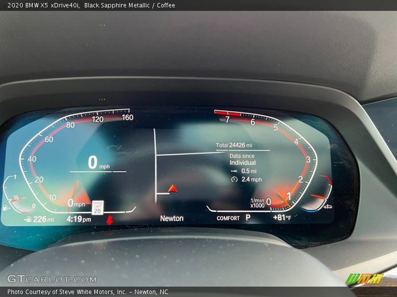 Black Sapphire Metallic / Coffee 2020 BMW X5 xDrive40i