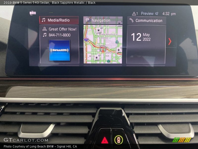 Black Sapphire Metallic / Black 2019 BMW 5 Series 540i Sedan