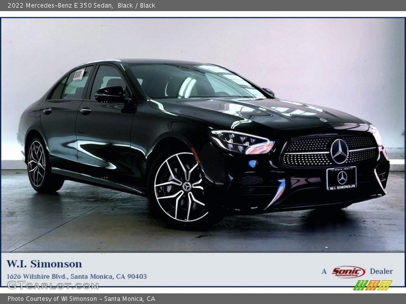 Black / Black 2022 Mercedes-Benz E 350 Sedan