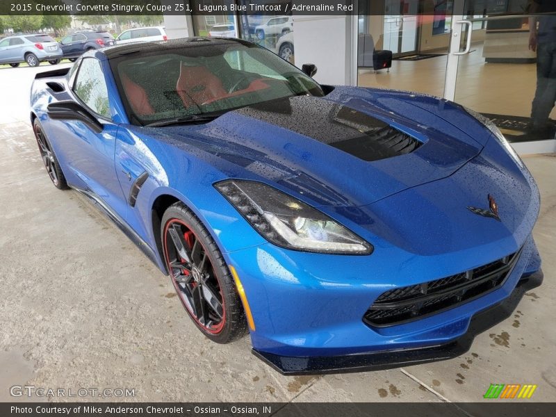 Laguna Blue Tintcoat / Adrenaline Red 2015 Chevrolet Corvette Stingray Coupe Z51