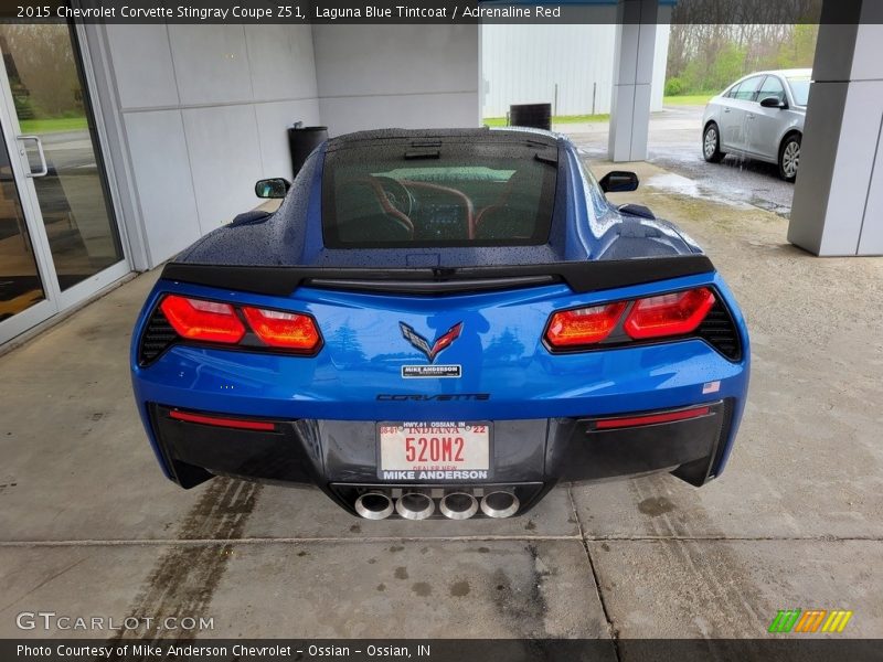 Laguna Blue Tintcoat / Adrenaline Red 2015 Chevrolet Corvette Stingray Coupe Z51