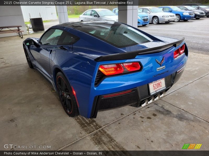 Laguna Blue Tintcoat / Adrenaline Red 2015 Chevrolet Corvette Stingray Coupe Z51