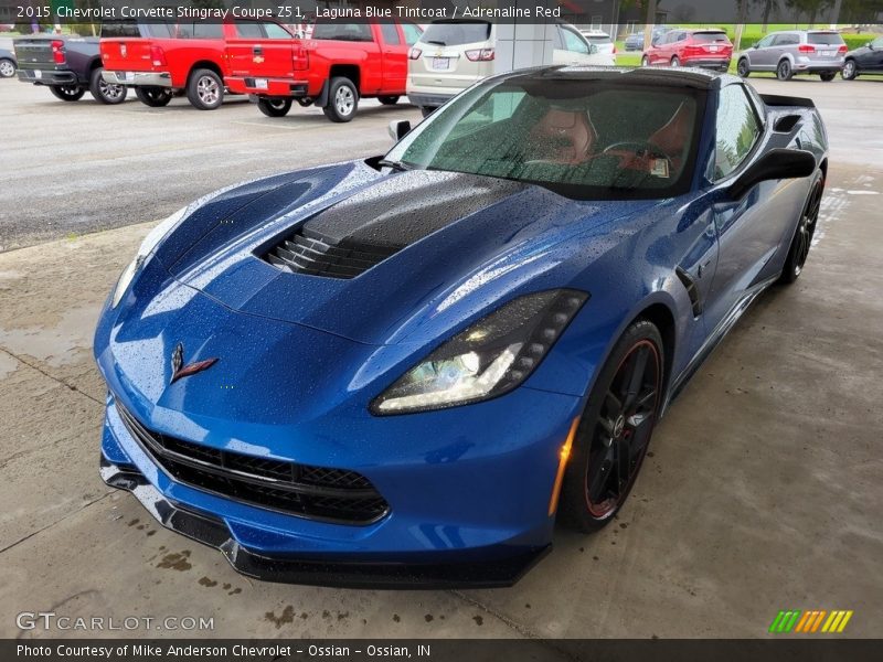 Laguna Blue Tintcoat / Adrenaline Red 2015 Chevrolet Corvette Stingray Coupe Z51