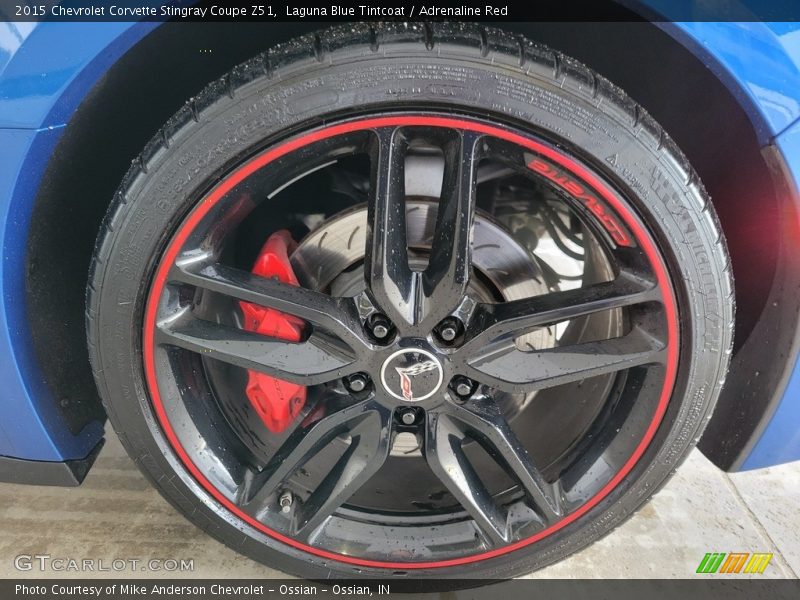 Laguna Blue Tintcoat / Adrenaline Red 2015 Chevrolet Corvette Stingray Coupe Z51
