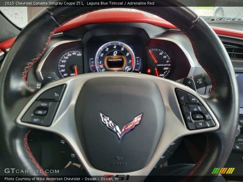 Laguna Blue Tintcoat / Adrenaline Red 2015 Chevrolet Corvette Stingray Coupe Z51