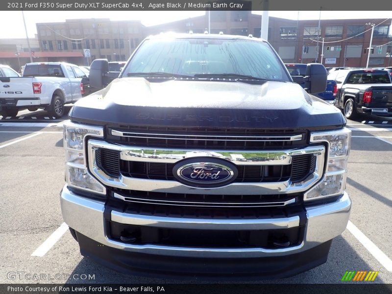 Agate Black / Medium Earth Gray 2021 Ford F350 Super Duty XLT SuperCab 4x4