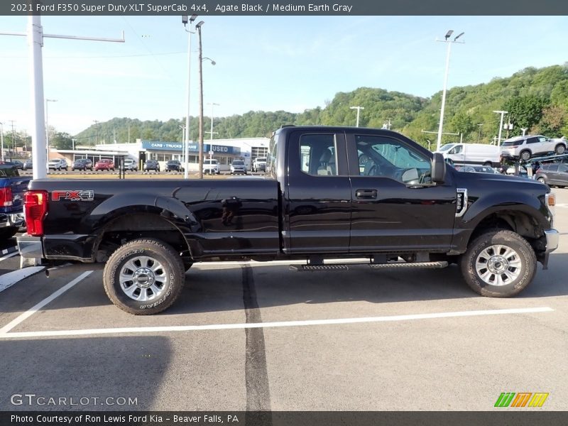 Agate Black / Medium Earth Gray 2021 Ford F350 Super Duty XLT SuperCab 4x4