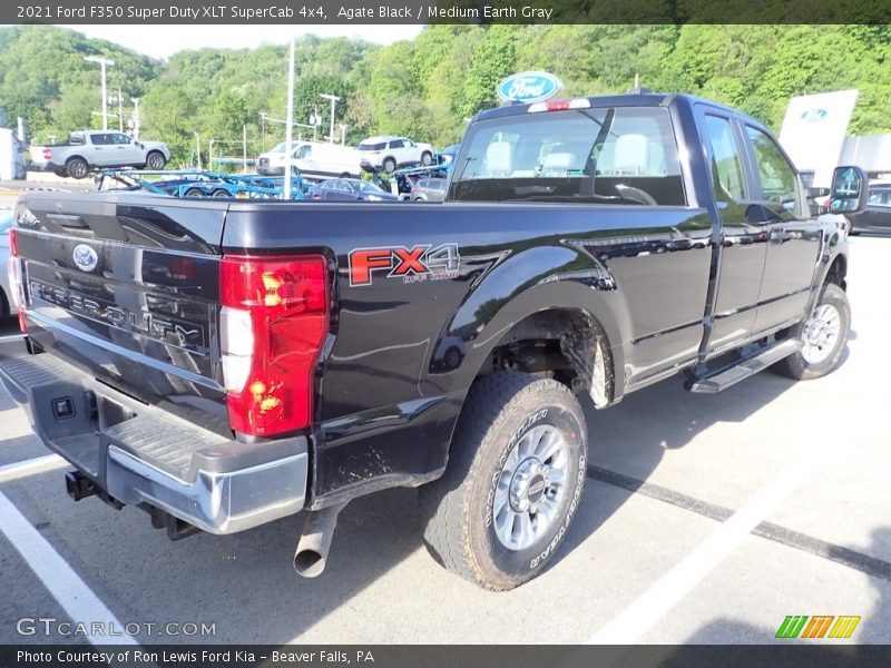 Agate Black / Medium Earth Gray 2021 Ford F350 Super Duty XLT SuperCab 4x4