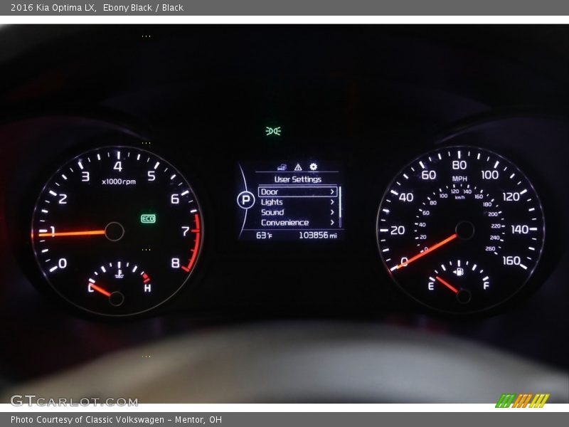 Ebony Black / Black 2016 Kia Optima LX