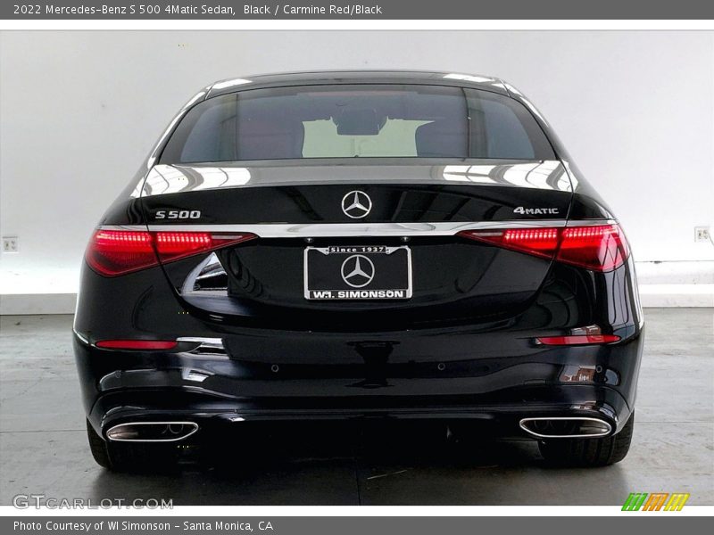Black / Carmine Red/Black 2022 Mercedes-Benz S 500 4Matic Sedan