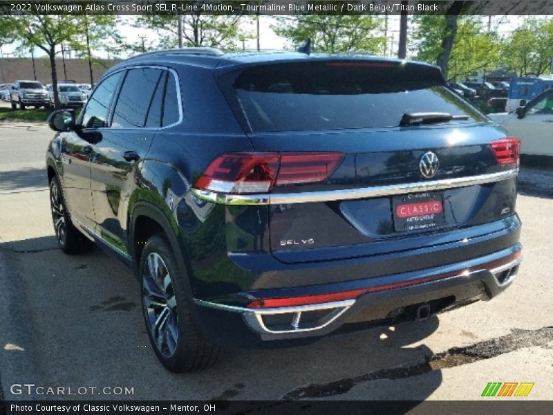 Tourmaline Blue Metallic / Dark Beige/Titan Black 2022 Volkswagen Atlas Cross Sport SEL R-Line 4Motion