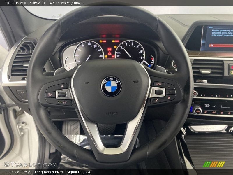 Alpine White / Black 2019 BMW X3 sDrive30i