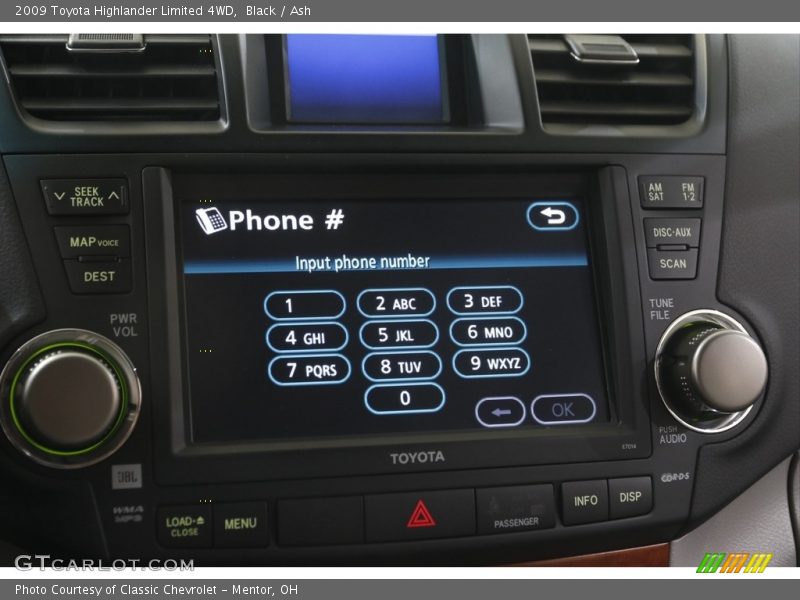 Black / Ash 2009 Toyota Highlander Limited 4WD