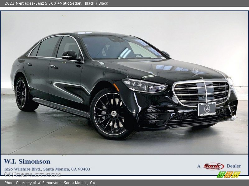 Black / Black 2022 Mercedes-Benz S 500 4Matic Sedan