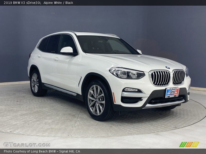 Alpine White / Black 2019 BMW X3 sDrive30i
