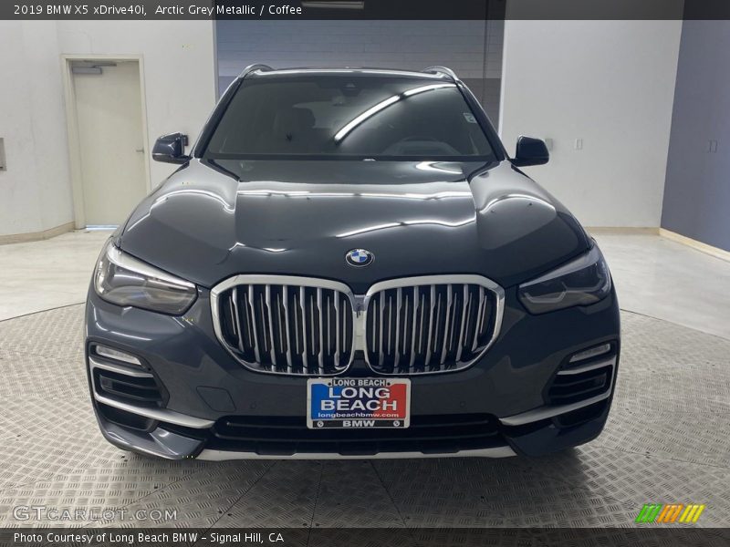 Arctic Grey Metallic / Coffee 2019 BMW X5 xDrive40i