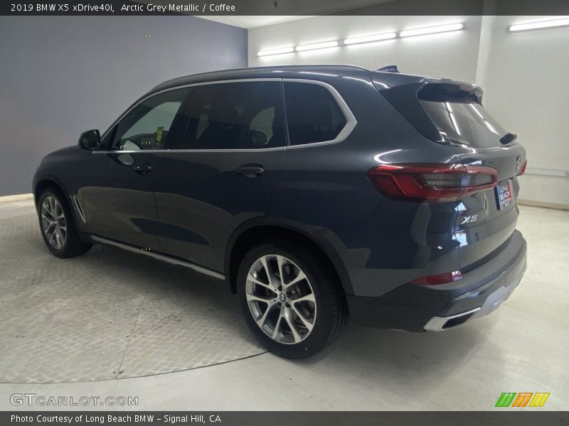 Arctic Grey Metallic / Coffee 2019 BMW X5 xDrive40i